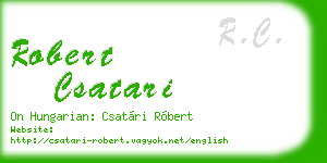 robert csatari business card