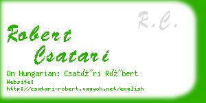 robert csatari business card